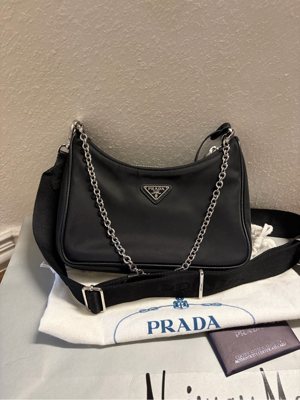 Prada Re Edition 2005 Re Nylon bag shoulder and crossbody handbag purse black